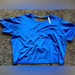 Fabletics size large cropped open back top